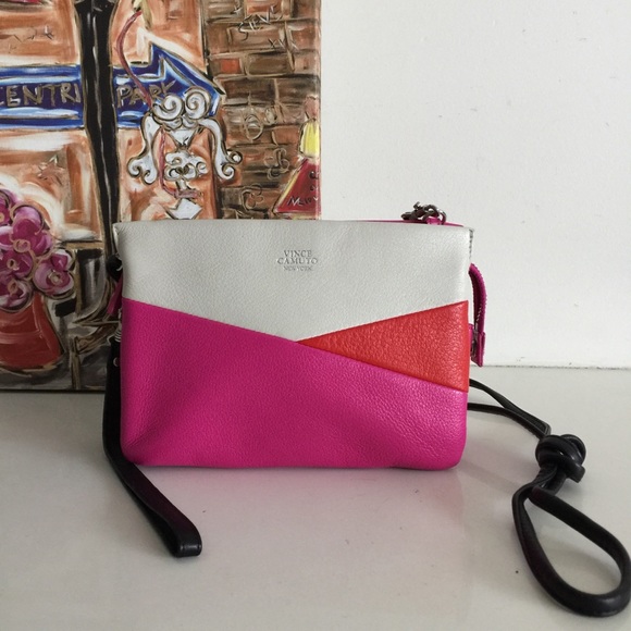 Vince Camuto Handbags - Vince Camuto Small Leather Crossbody Clutch Bag